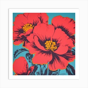 Poppy 2 Pop Art Illustration Square Art Print