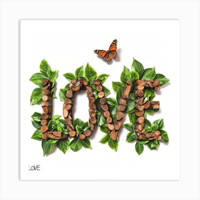 Love And Butterflies Art Print