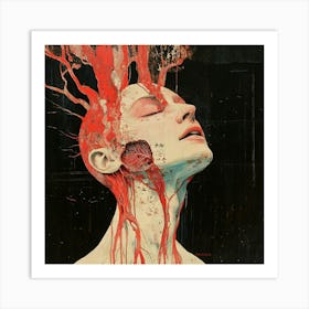 Bloody Head Art Print