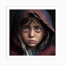 The Crying Little Girl Art Print