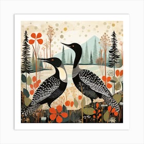 Bird In Nature Common Loon 3 Art Print