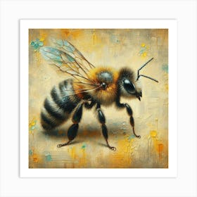 Bee painting 3 Art Print