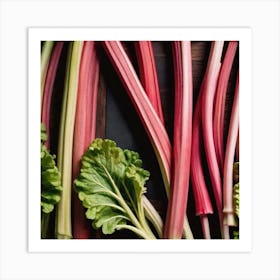 Rhubarb As A Frame Mysterious (5) Art Print