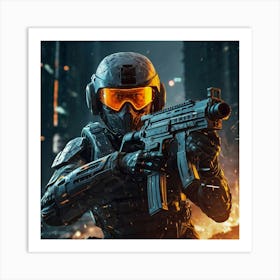 Halo Soldier Art Print