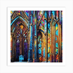 Stained Glass Window 7 Art Print