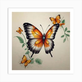 Butterfly Painting 1 Art Print