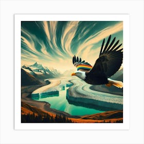 Eagle In Flight 4 Art Print