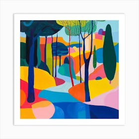 Abstract Park Collection Parc De La Tete D Or Lyon France 3 Art Print