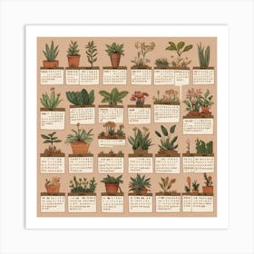 Default Make A Calendar Of Planting Dates Aesthetic 1 (1) Art Print