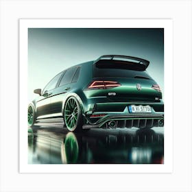 Green mk7 golf gtd Art Print