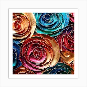 Paper Roses 1 Art Print