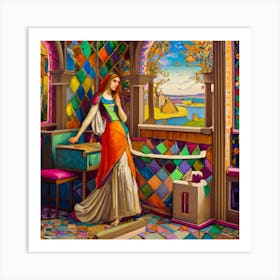 The Lady In Waiting Art Print