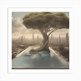 Tree In The City Art Print