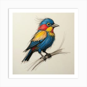 Colorful Bird 3 Art Print