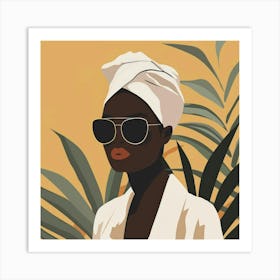 African Woman In Sunglasses 3 Art Print