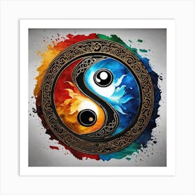 Yin Yang Symbol 4 Art Print