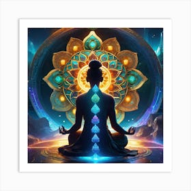 Chakra Meditation Art Print