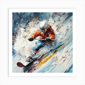 Skier Art Art Print