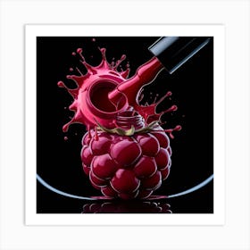 Raspberry Nail Polish Art Print