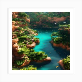 River In The Jungle Art Print