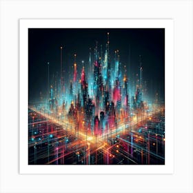 Futuristic Cityscape Art Print