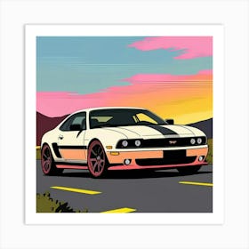 Supercar Design Highlighting White Accents Art Print