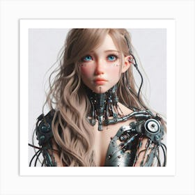 Cyborg Girl 4 Art Print