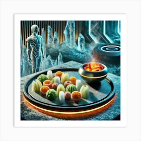 A Sci Fi Inspired Culinary Dish Named Frosted Emb Art Print