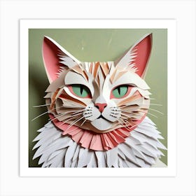 Paper Cat Art Print