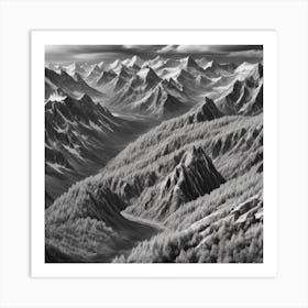 Landscapes Black And White 2 Art Print