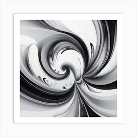 Black and White Abstract Art 203 Art Print