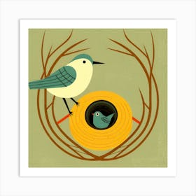 Bird In Nest Art Print