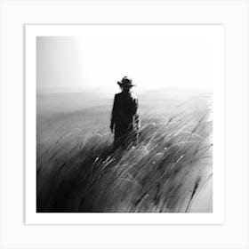 Man In The Grass Art Print