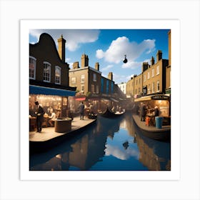 An Artistic Portrayal Of Camden Market That Incorporates Surreal Elements london Art Print