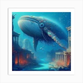 Underwater Whale Art Print