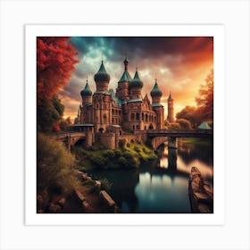 Castle At Sunset Art Print