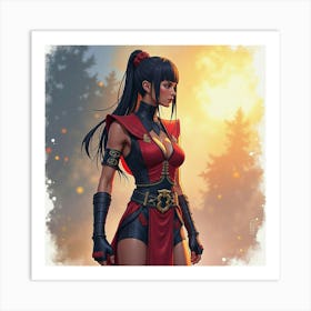 Mortal Kombat Ninja Fighter Concept Art (563) Art Print