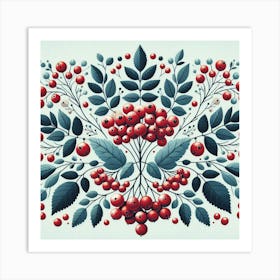 Scandinavian Art, Viburnum berries 2 Art Print