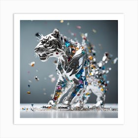 Silver Tiger Art Print