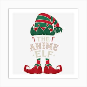 The Anime Elf Cute Ugly Christmas Sweater Family Art Print