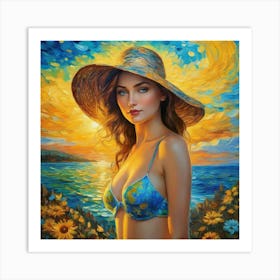 Girl In A Bikini gh Art Print