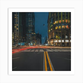 New York City At Night Art Print