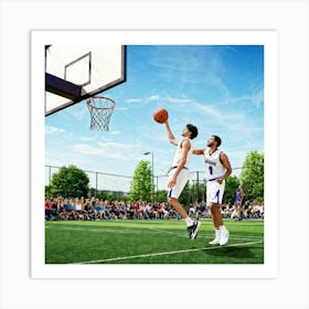 Ball Basketball Game Court People Championship Basketball Court Basket Player Sport Play (4) Art Print