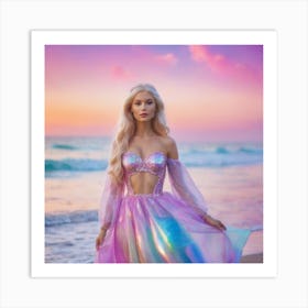 Barbie beach Art Print