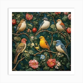 Birds In The Tree Art 1 Art Print