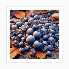 Berries And Leaves Art Print