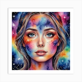 Galaxy Painting Art Print