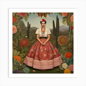 Default Default Vintage Frida Kahlo Gardens For Defferent Seas 0 Art Print