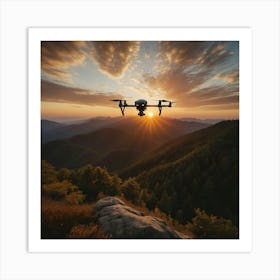 Sunset Drone Art Print