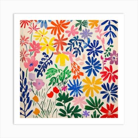 Summer Flowers Painting Matisse Style 7 Art Print